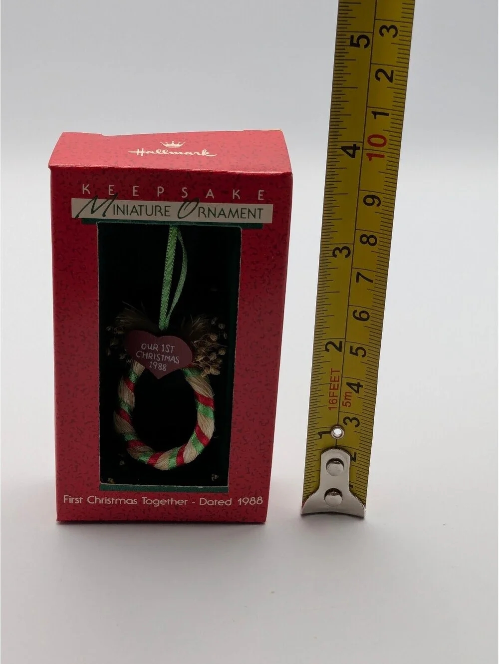 Hallmark Keepsake First Christmas Together Miniature Ornament 1988, New in Box